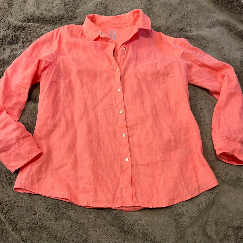 J. McLaughlin Linen Button Down Shirt